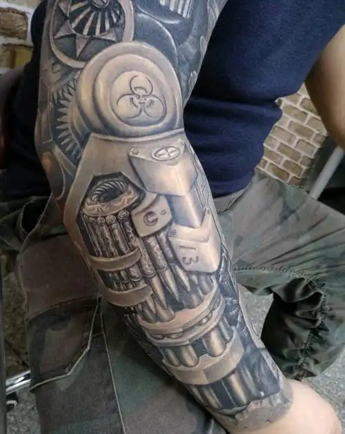 机械臂纹身图片