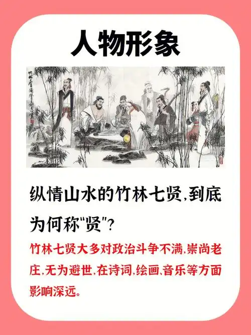 有一期展示的文物是『竹林七贤与荣启期砖画』,讲述了竹林七贤的故事