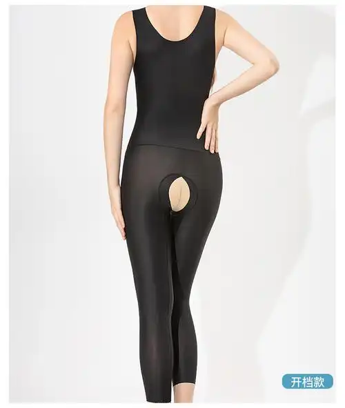 塑身衣女开裆款长裤无袖裹胸收腹提臀塑腰美背塑腿连体束身衣肤色l