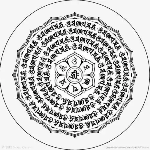 梵文六字真言的排版