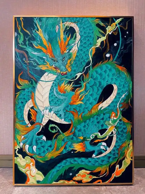 起初以为神龙难画在摆尾 现在只想说是我片面了    (此画是看到一位