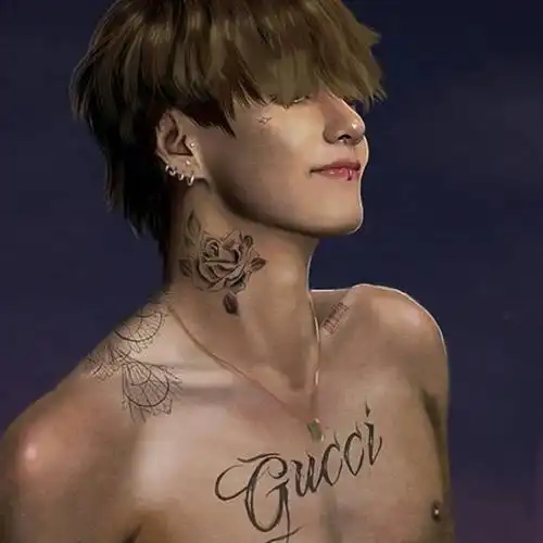 光膀子纹身社会人头像