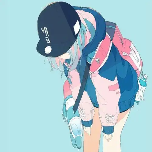 超酷女孩头像动漫图片 超清背包的动漫女孩子图片头像_女生头像_美头