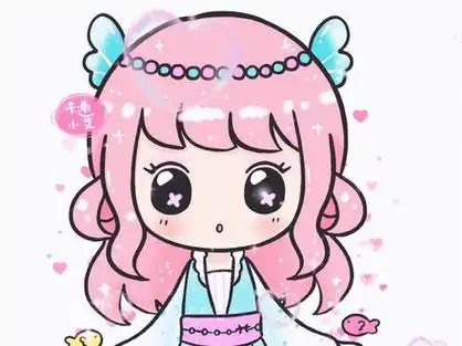 q版人物 #十二星座简笔画  画萌萌 古风汉服装双鱼座,画画教程 源创