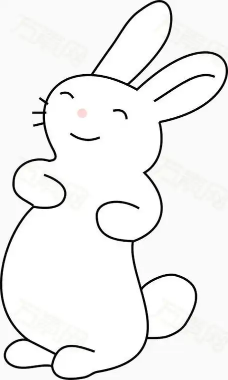 兔子呲牙笑简笔画