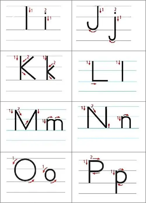 英文字母卡片(棒棒体)