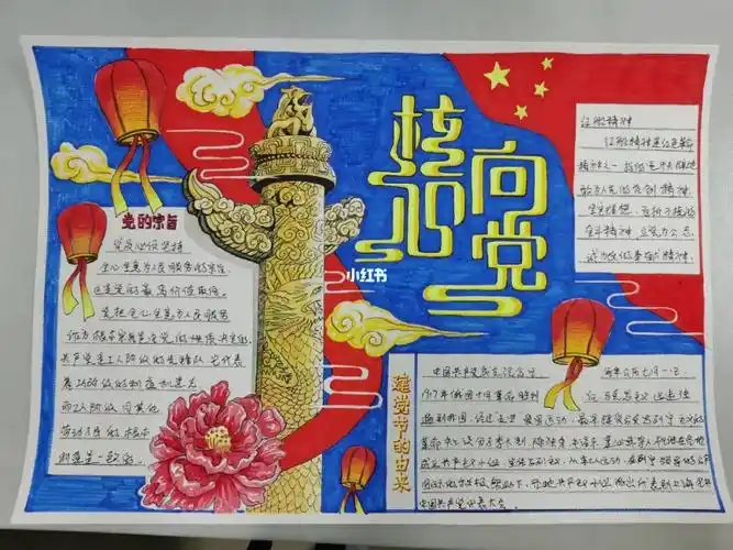 核心向党手抄报