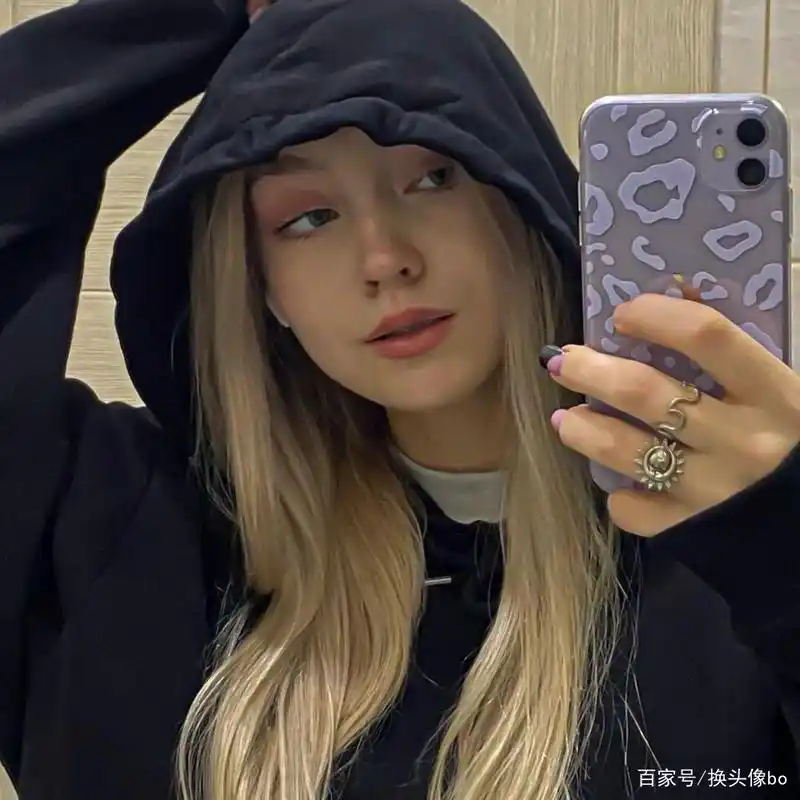 高颜值甜酷风格的欧美女生头像