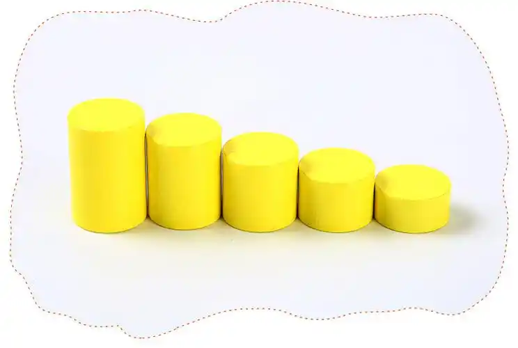 蒙台梭利教具家庭版彩色圆柱体木制早教益智木质蒙氏儿童玩具积木