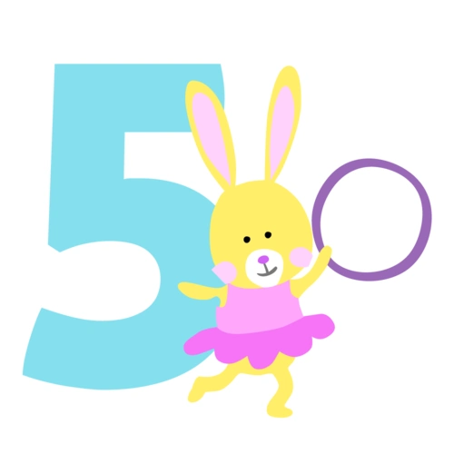 卡通可爱数字5图片