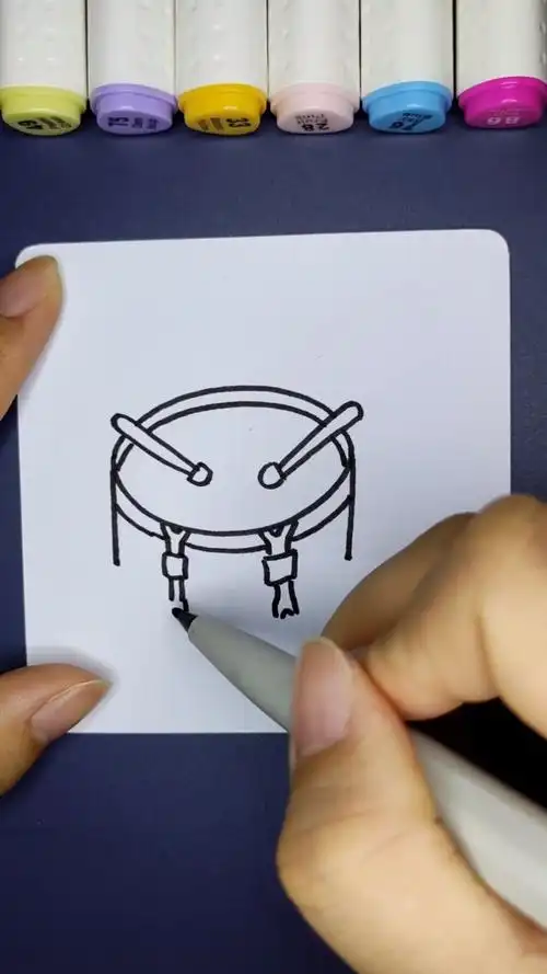 如何画简笔画鼓
