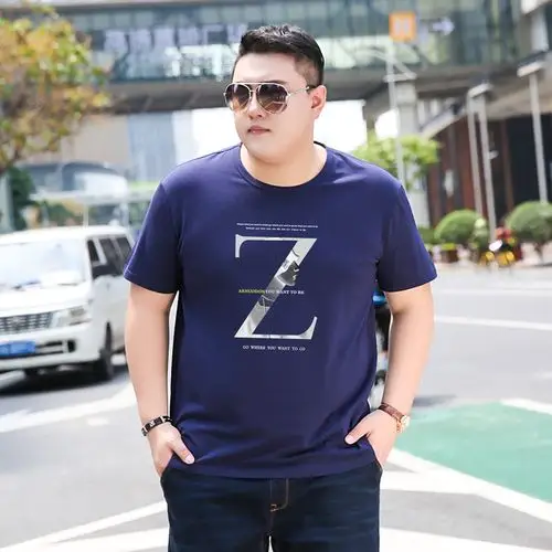 一折弹力短袖t恤_加肥加大码男短袖t恤 宽松弹力纯棉半袖薄款胖子肥佬