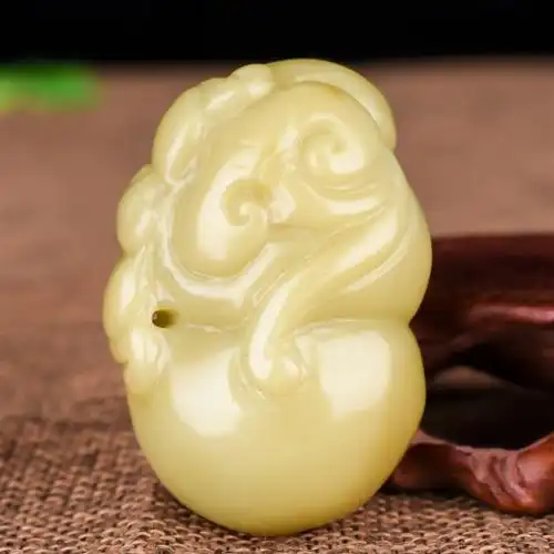 新疆和田玉糖料葫芦福禄寿吊坠男女款玉蝙蝠如意挂件玉石玉葫芦