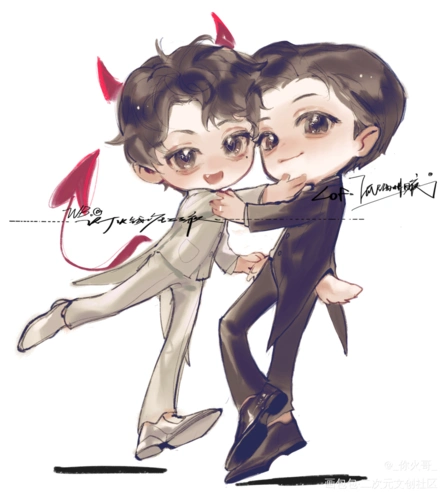 一点qq糖_188男团谁把谁当真赵锦辛黎朔q版同人绘画作品