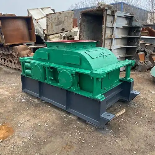 出售二手鹅卵石对辊破碎机 二手耐火材料对辊破 对辊式破碎制砂机