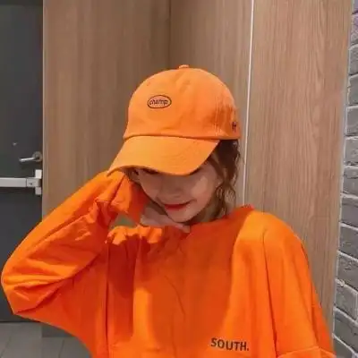 女生橙色系头像高清温暖的微信头像橙色系女生图片