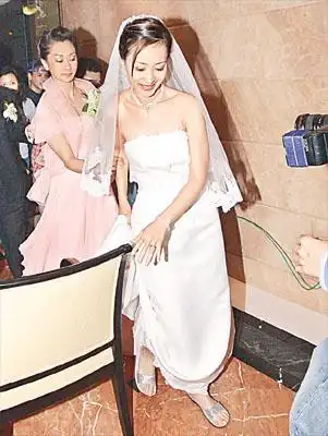 新郎官司缠身 黎美娴结婚哭成泪人(组图)