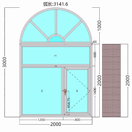 满足不同需求自由搭配五金配件,玻璃,纱网,百叶,格条内置各种门窗构件