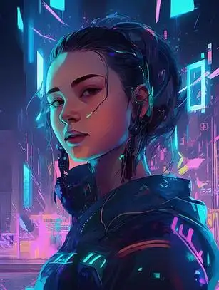 当前位置:>数字艺术>ai平面元素>人物>赛博朋克未来科技风炫彩女孩