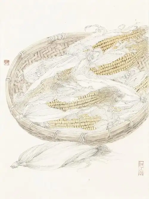国画玉米