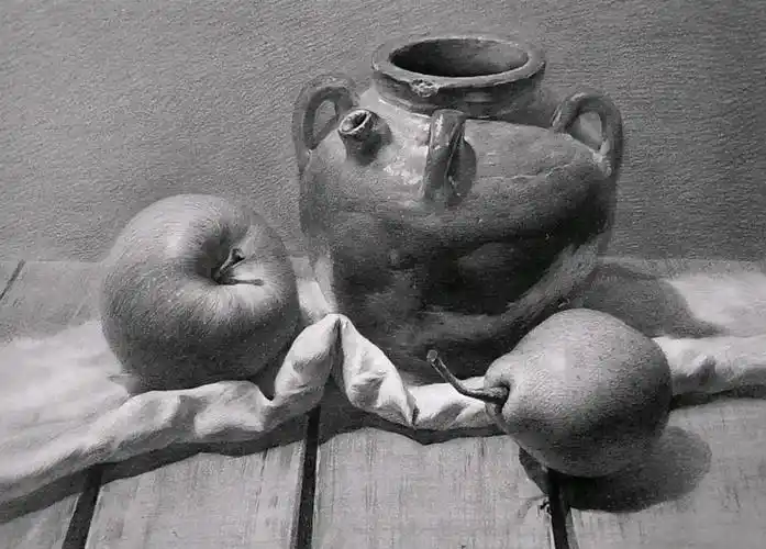 素描静物-罐子水果