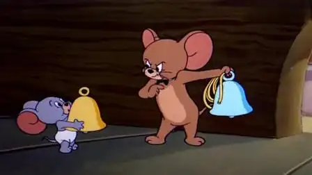 汤姆给杰瑞系上铃铛,杰瑞瞬间拥有,和长颈鹿一样长的脖子-动漫-高清