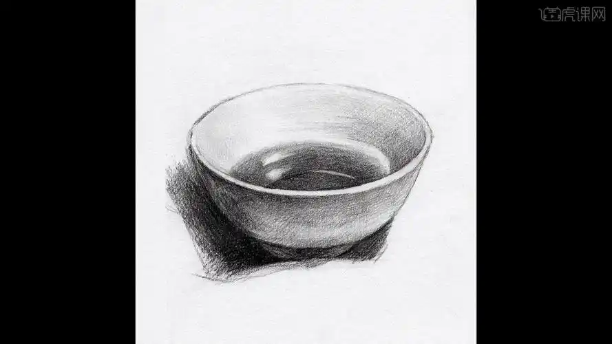 铅笔-素描静物材质课-瓷碗