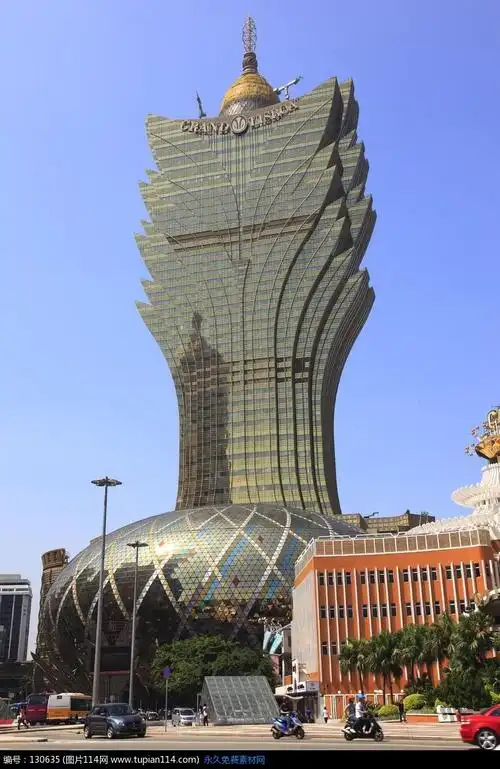 蓝天下的澳门新葡京大楼高清图片_建筑设计_图片114