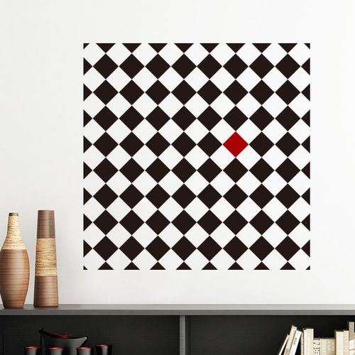 菱形线条艺术纹理插画图案墙贴壁纸房间贴花