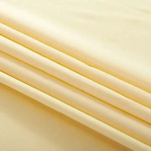 米黄密度1518双人单人被单全棉纯色高密度浅色杏黄床单