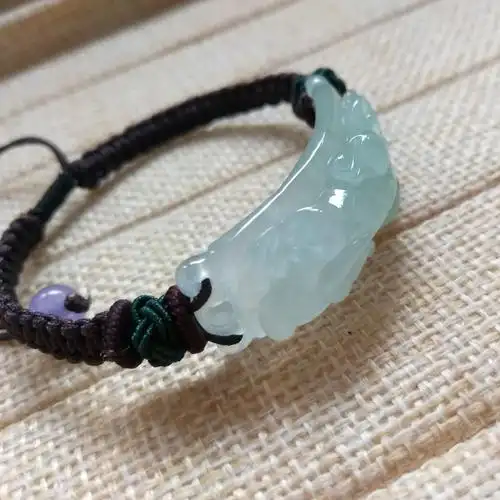 宝石福缘 渡风记品牌 天然a货翡翠貔貅手牌 老坑冰种