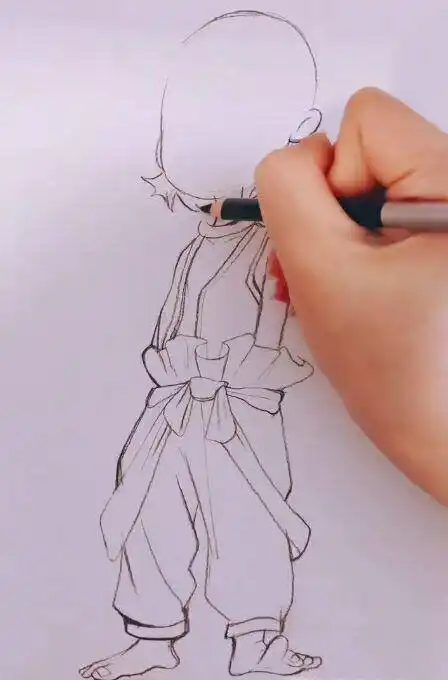 怎样画哪吒的简笔画