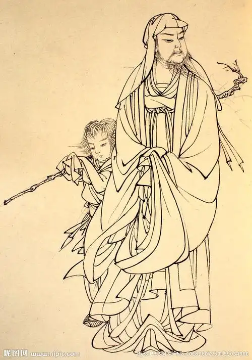 人物白描设计图__绘画书法_文化艺术_设计图库_昵图