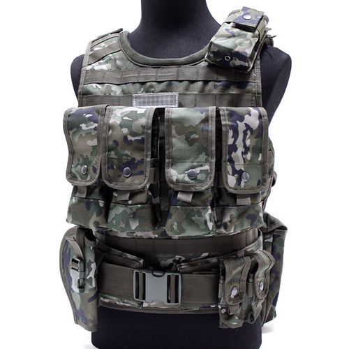 轩昂水墨纹15式战斗携行具快拆战术背心携防一体战术马甲可装板 夏色