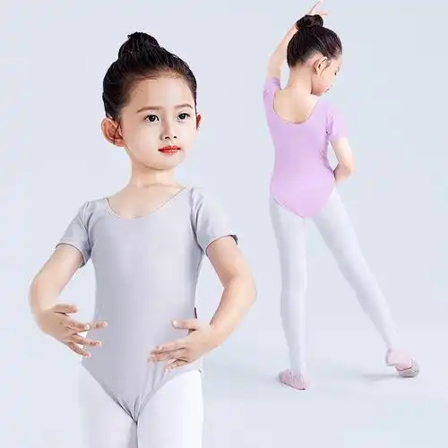 儿童舞蹈服夏季短袖练功服女童芭蕾舞服中国舞考级服小女孩演出服