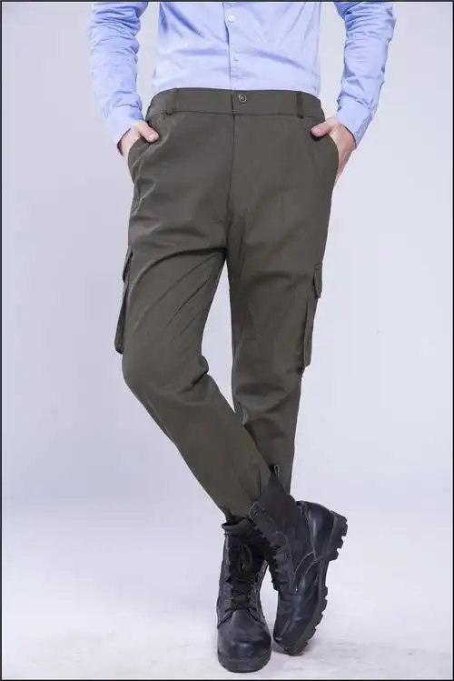 厚款男士多口袋工装裤纯棉电焊汽修劳保工作服裤子户外休闲裤