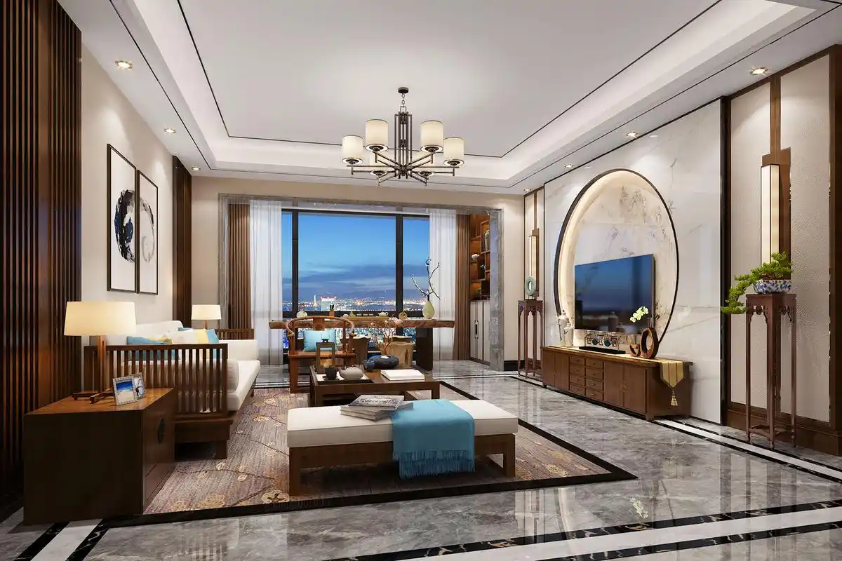 中式四居室130平米10万-联发尚品装修案例-南宁房天下家居装修网