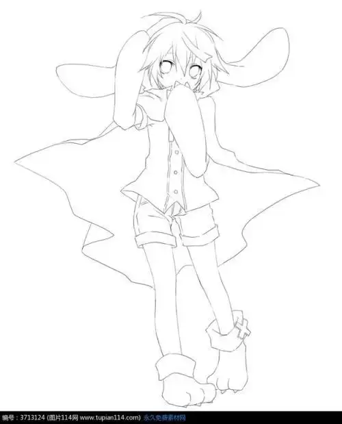 铅笔素描动漫女生图片大全