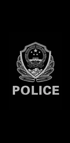 裁剪好的警徽,显示police