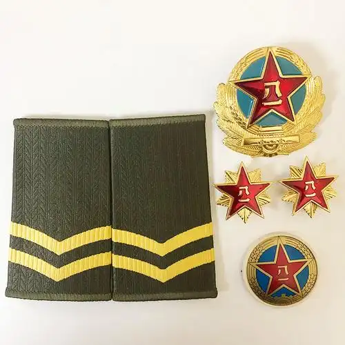 军衔肩章退伍老兵纪念品九九式99式陆士官套式肩章肩牌衔退役老兵收藏