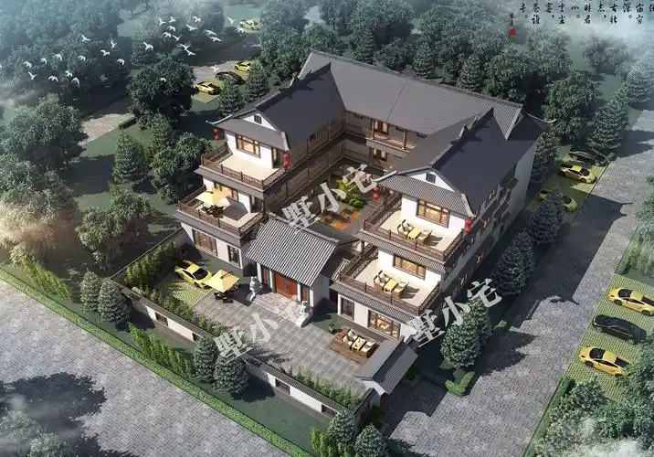 四合院推荐爆款农村自建房别墅设计房子设计图纸效果图合集墅小宅
