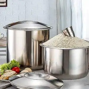 200人付款淘宝凌丰304不锈钢米桶米缸加厚家用粮食面粉箱盒密封防虫