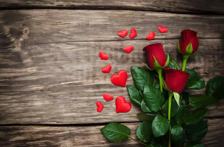 情人节,玫瑰,木板,心形符号,红色,花卉,照片,3742x2455