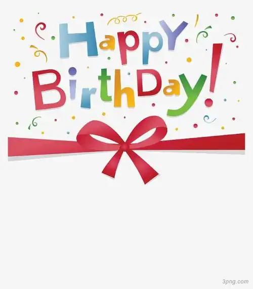 生日快乐png素材透明免抠图片卡通手绘