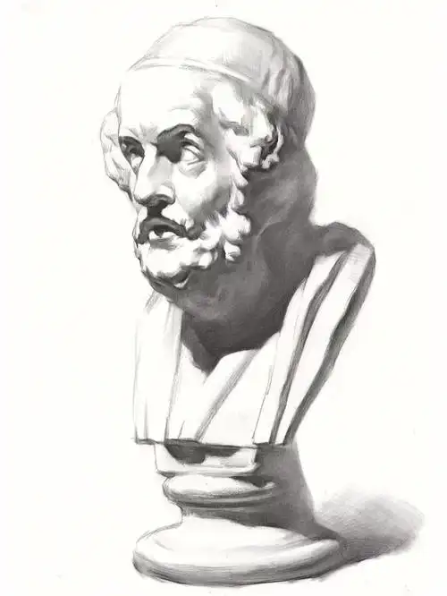 素描石膏像黑白灰大关系