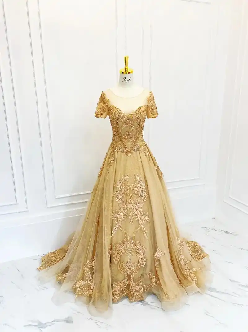 金色主婚纱.「𝑺𝒆𝒆𝒌 𝑩𝒓𝒊𝒅𝒂𝒍」| - 抖音