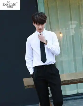 珂梵图学生服jk制服班服男生长袖白衬衫毕业套装职业正装领带公司工作