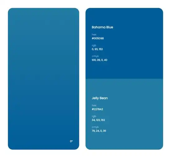 蓝色系色彩搭配方案