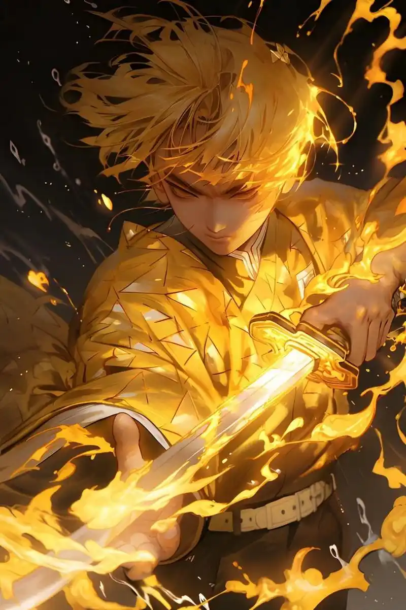 鬼灭之刃 | 手机壁纸 | 我妻善逸 "要成为鬼猎士,就绝对不可有退缩之