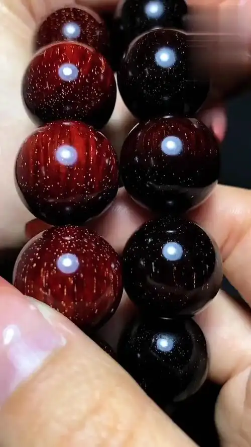 小叶紫檀手串真假对比!再也不怕买到假的啦